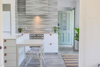 Quiet Pet Friendly Home 3 houses to beach entry with Private Pool Walk to Shops