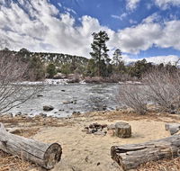 Riverfront Retreat on 40 Acres with Mtn Views
